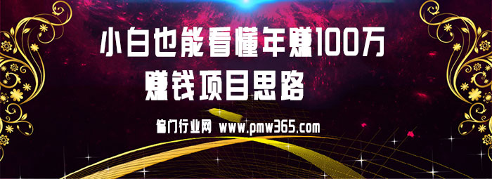 小白也能看懂年赚100万的赚钱项目思路-偏门行业网