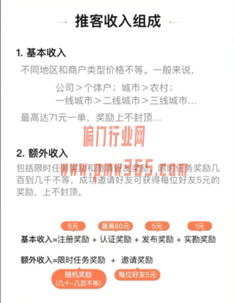 地推拉新赚取佣金的58推客项目-偏门行业网