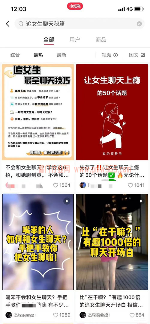 撩女生聊天秘籍虚拟暴利项目玩法-偏门行业网